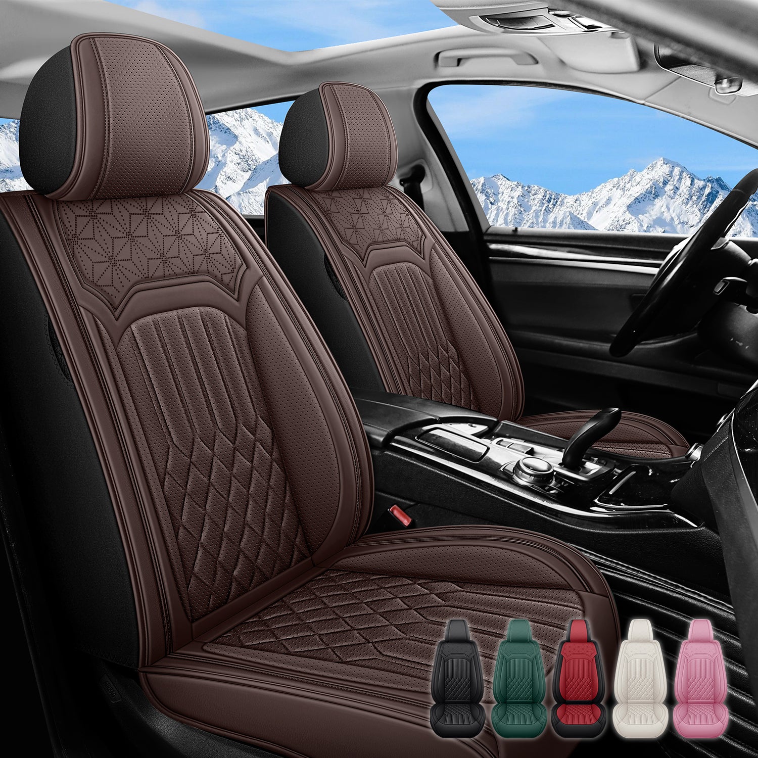 Nappa Leather Car Seat Covers for for Cars SUV Pick-up Truck Sedan