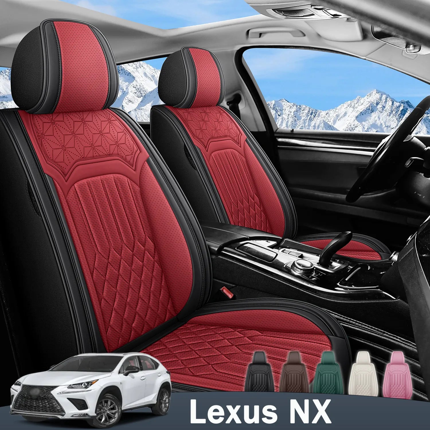 Premium Nappa Leather Seat Covers for Lexus NX, Breathable All-Season Comfort