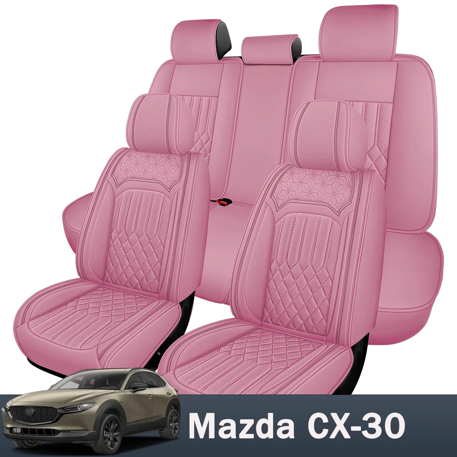 Premium Nappa Leather Seat Covers for Mazda CX-30 2020-2026, Breathable & Comfortable for All-Season