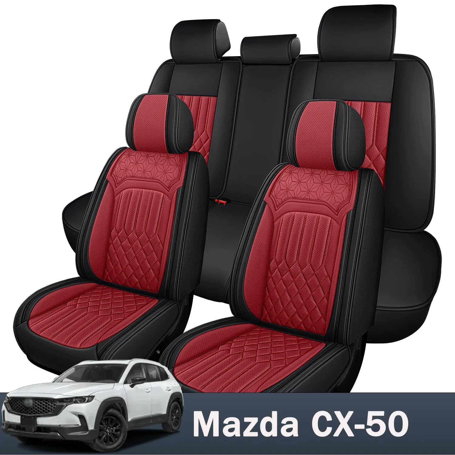 Premium Nappa Leather Seat Covers for Mazda CX-50 2023-2026, Breathable & Comfortable for All-Season