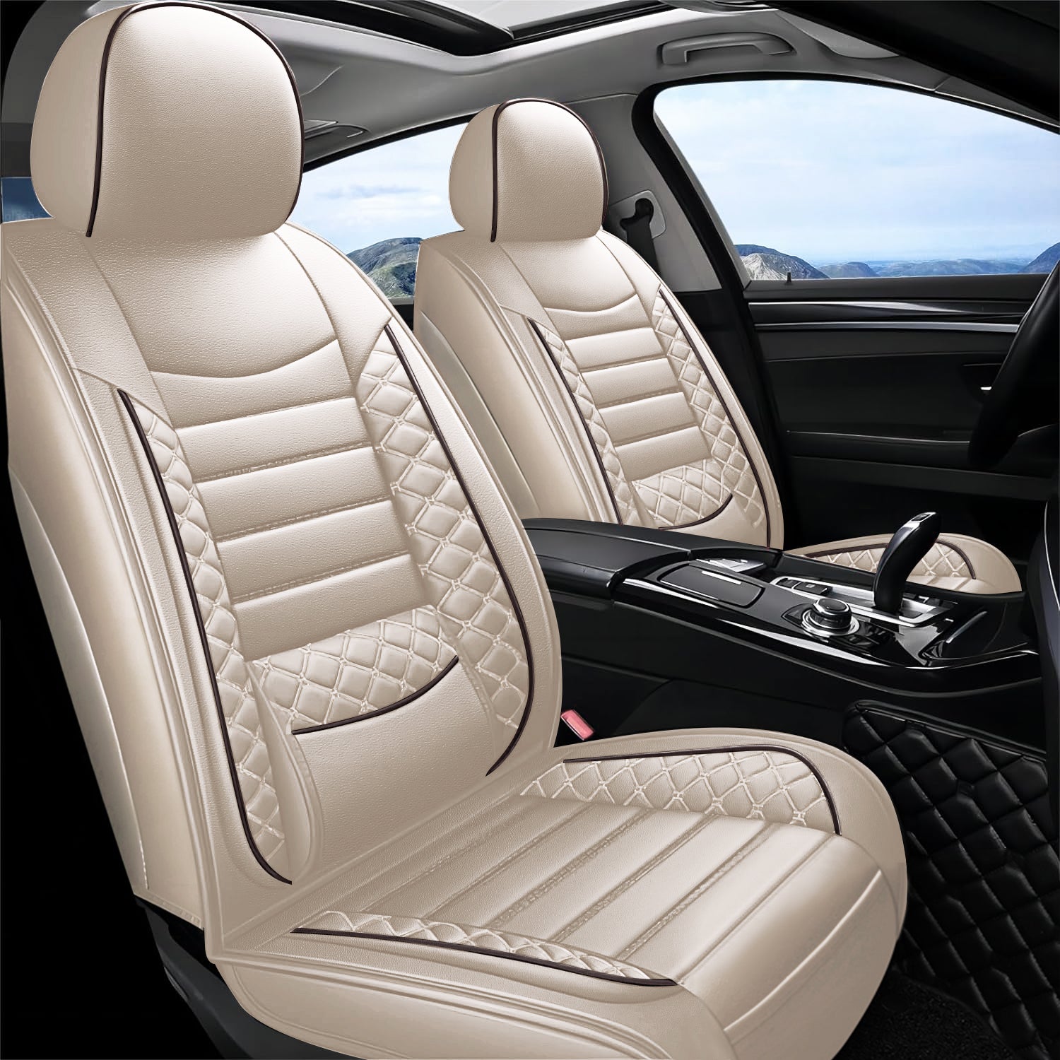 20%OFF ITEYAO Car Seat Covers Full Set 5-Seats, Premium Faux Leather Auto Seat Cushion Waterproof