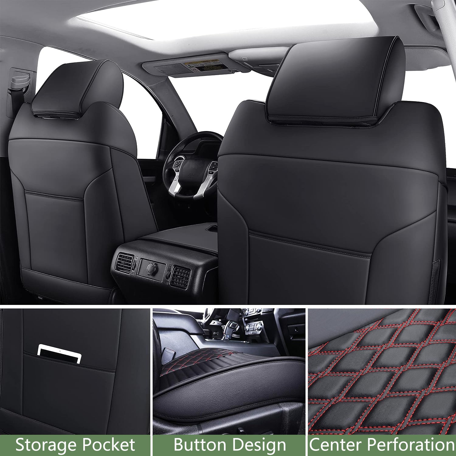 20%OFF ITEYAO Car Seat Covers Full Set 5-Seats, Premium Faux Leather Auto Seat Cushion Waterproof