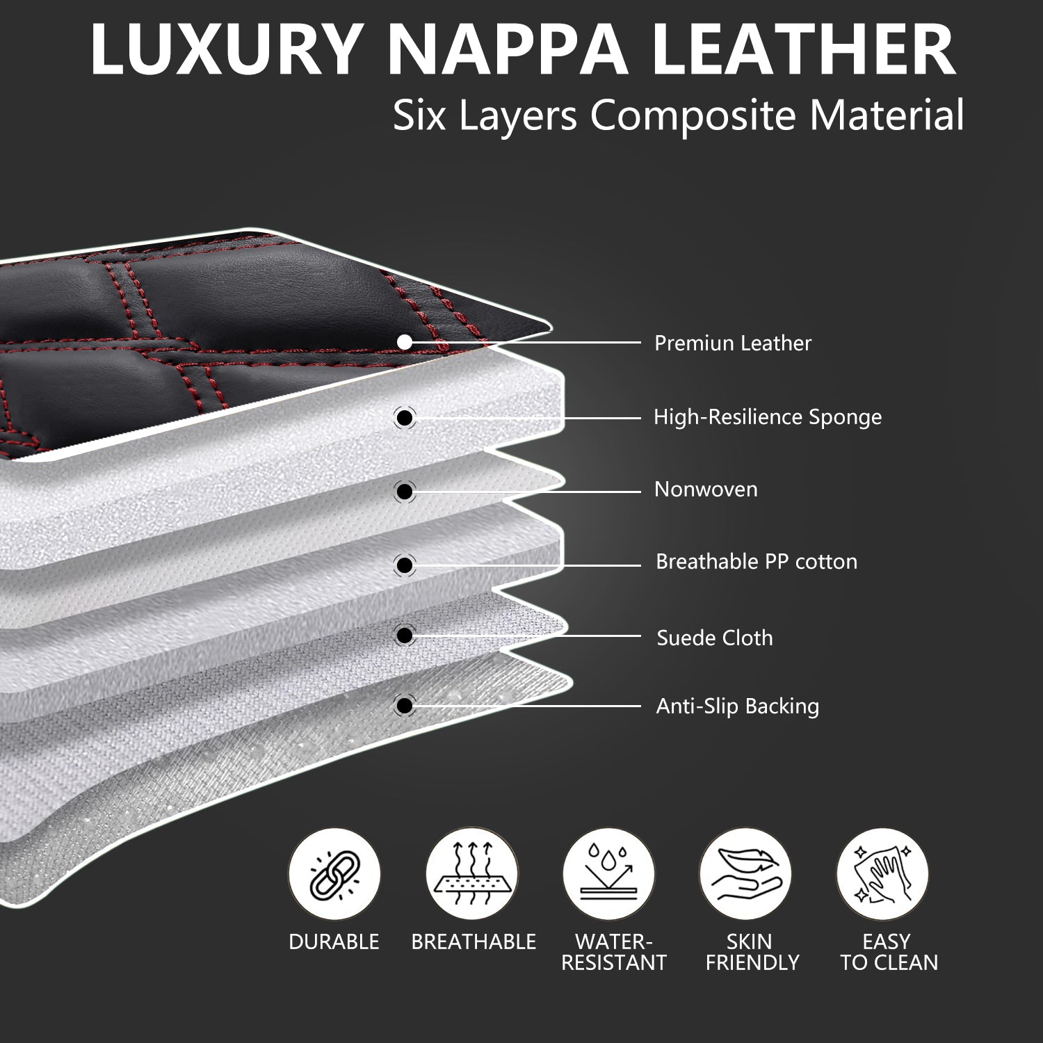 2 Seats ITEYAO Front Car Seat Covers for Driver and Passenger Seats Premium Leather Auto Seat Protectors Waterproof