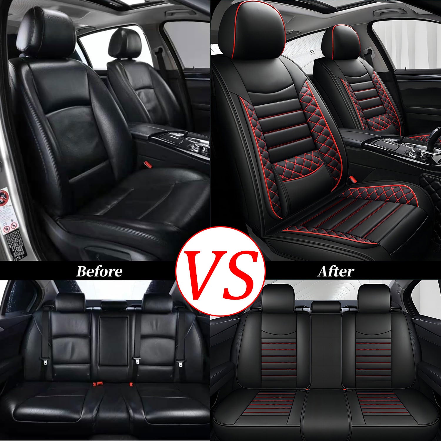 20%OFF ITEYAO Car Seat Covers Full Set 5-Seats, Premium Faux Leather Auto Seat Cushion Waterproof