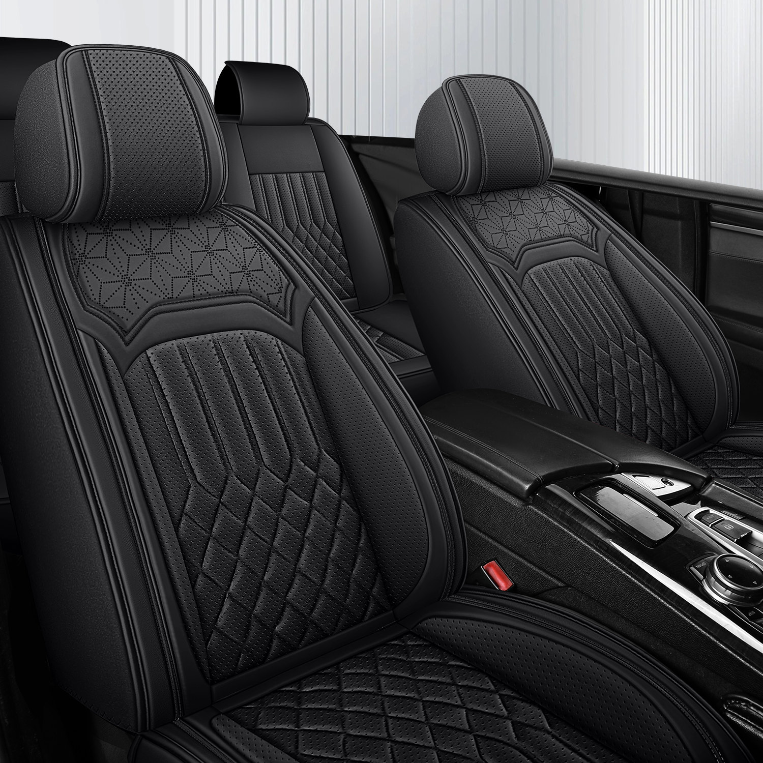ITEYAO 2016-2026 Toyota RAV4 Seat Covers Full Set 5-Seats, Premium Nappa Leather Car Seat Covers Breathable All-Season