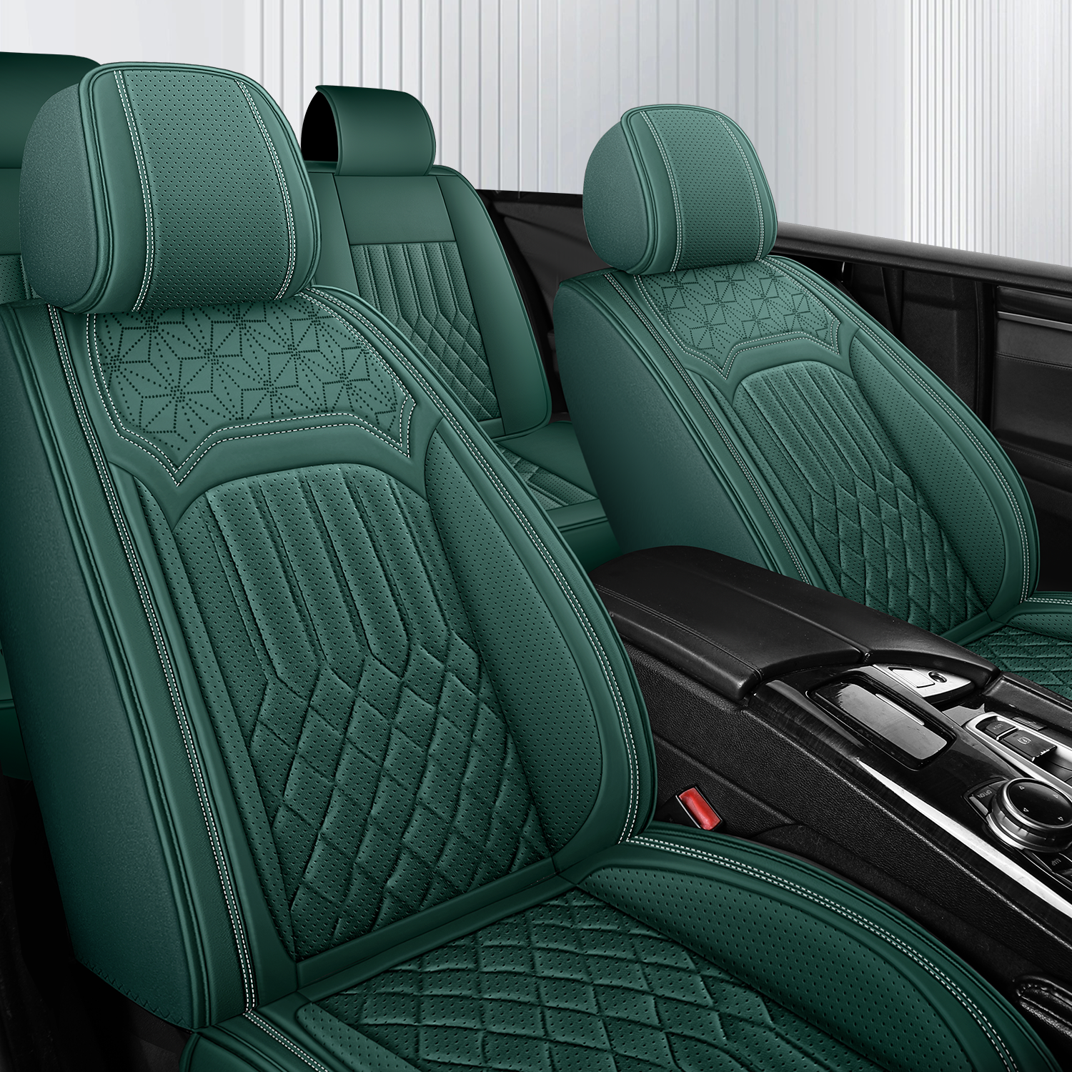 ITEYAO 2016-2026 Toyota RAV4 Seat Covers Full Set 5-Seats, Premium Nappa Leather Car Seat Covers Breathable All-Season