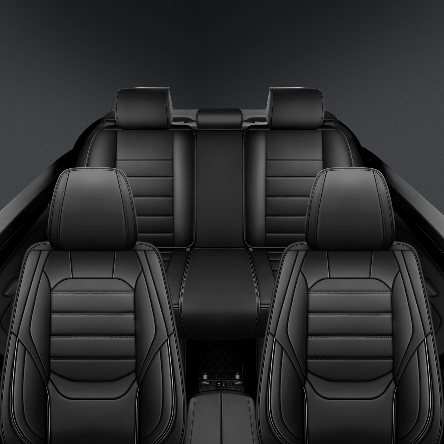 Waterproof Car Seat Covers, Premium Nappa Leather Scratch Resistant&Durable, Universal fit for most cars, Suvs, and Trucks.