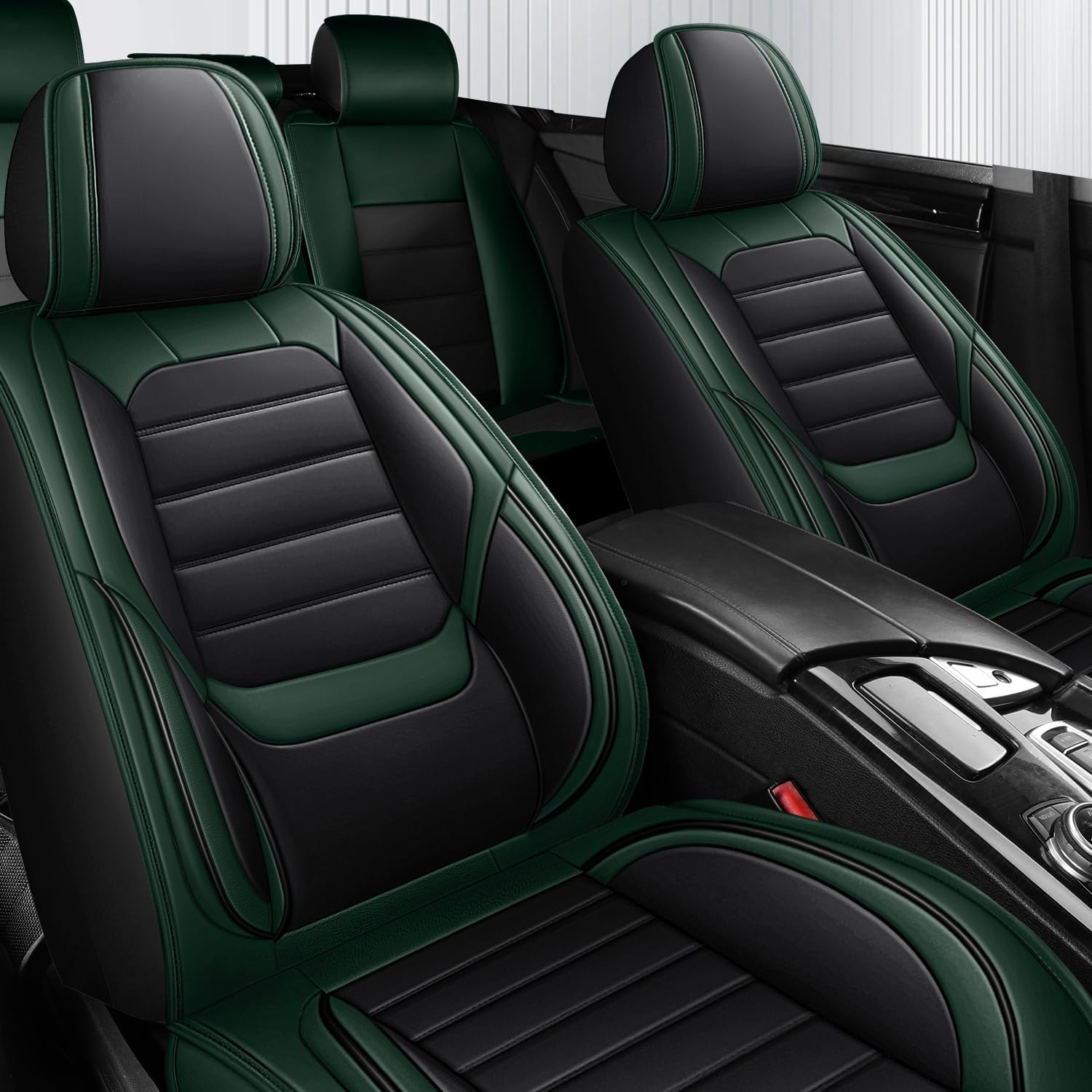 Waterproof Car Seat Covers, Premium Nappa Leather Scratch Resistant&Durable, Universal fit for most cars, Suvs, and Trucks.