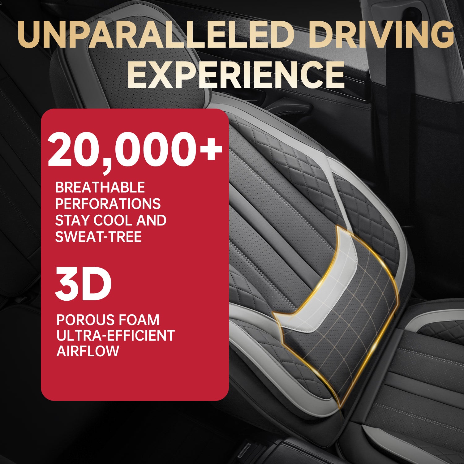 5-Seats ITEYAO Car Seat Covers Front and Rear Seat Full Set, Premium Faux Leather Automotive Seat Covers Breathable Comfortable All Season Use
