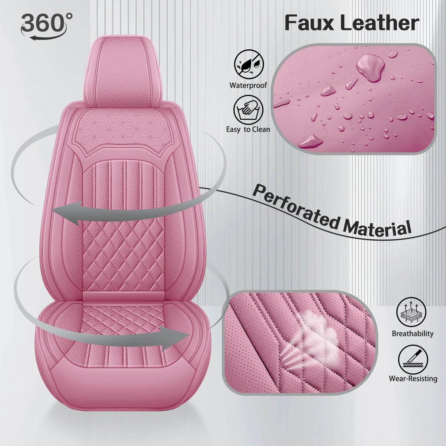 Premium Nappa Leather Seat Covers for Mazda 6 2003-2021, Breathable & Comfortable for All-Season