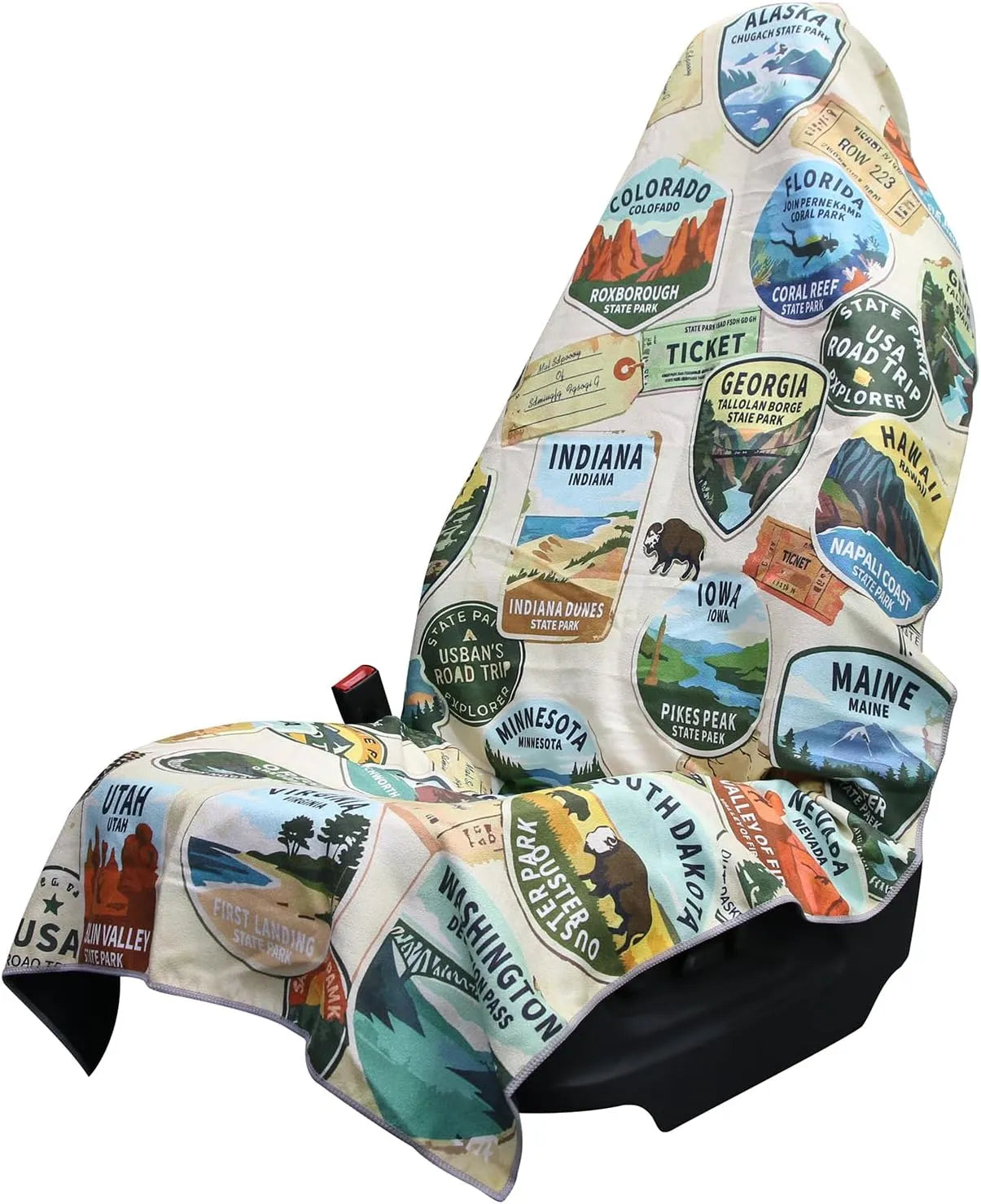 Premium Microfiber Car Seat Towel Cover for Active Lifestyles Quick-Dry