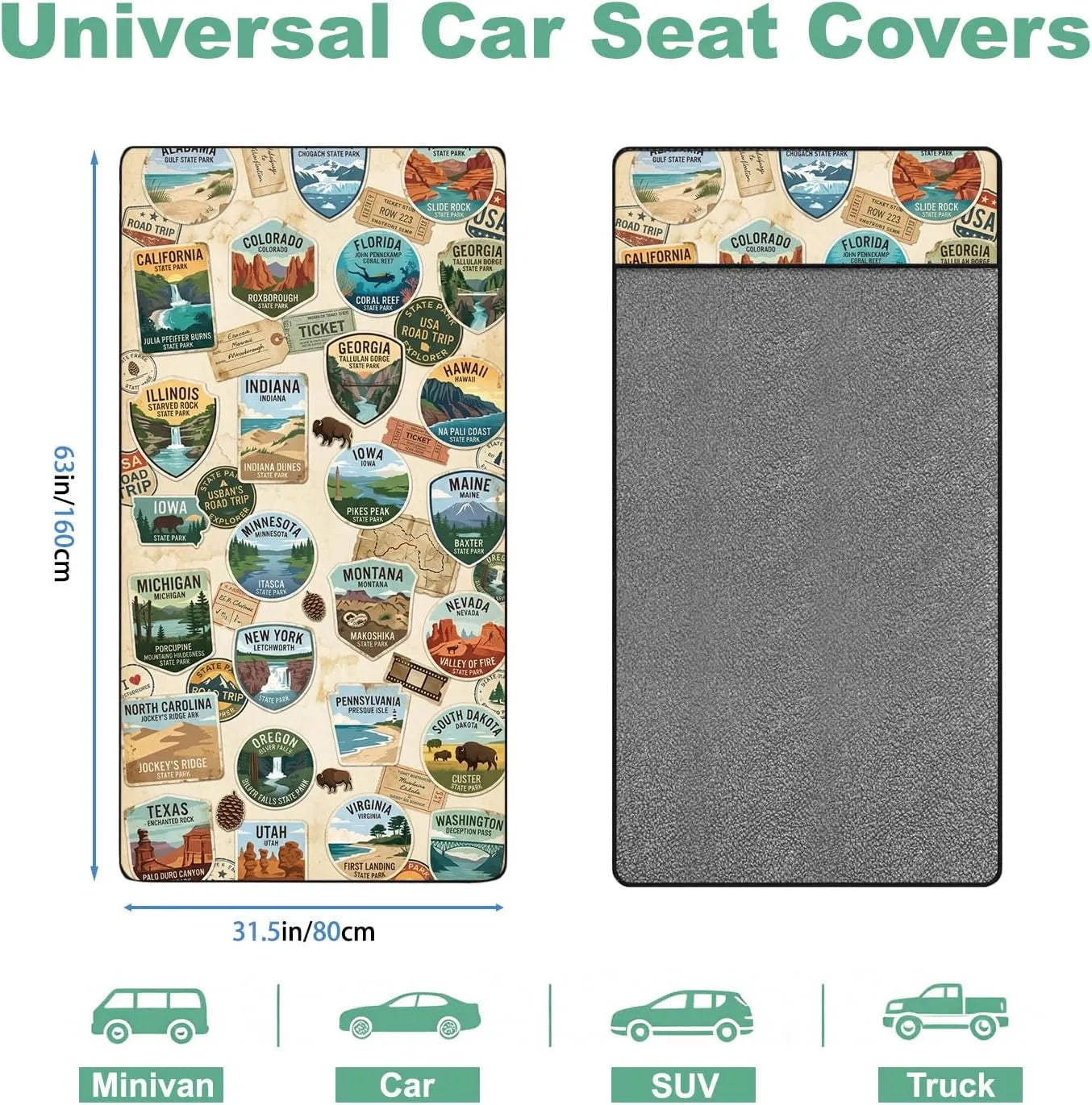 Premium Microfiber Car Seat Towel Cover for Active Lifestyles Quick-Dry