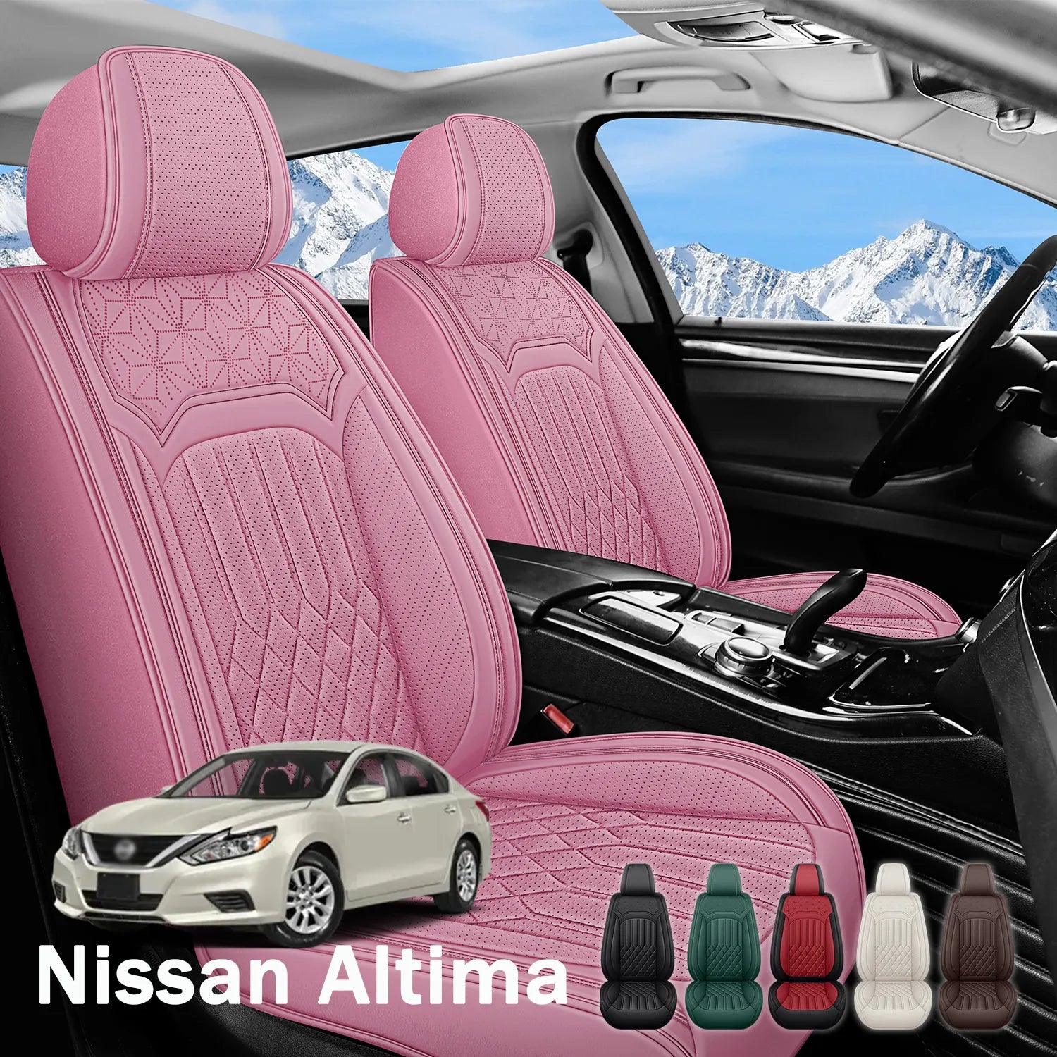 Premium Nappa Leather Seat Covers for Nissan Altima 2005-2026, Breathable & Comfortable for All-Season