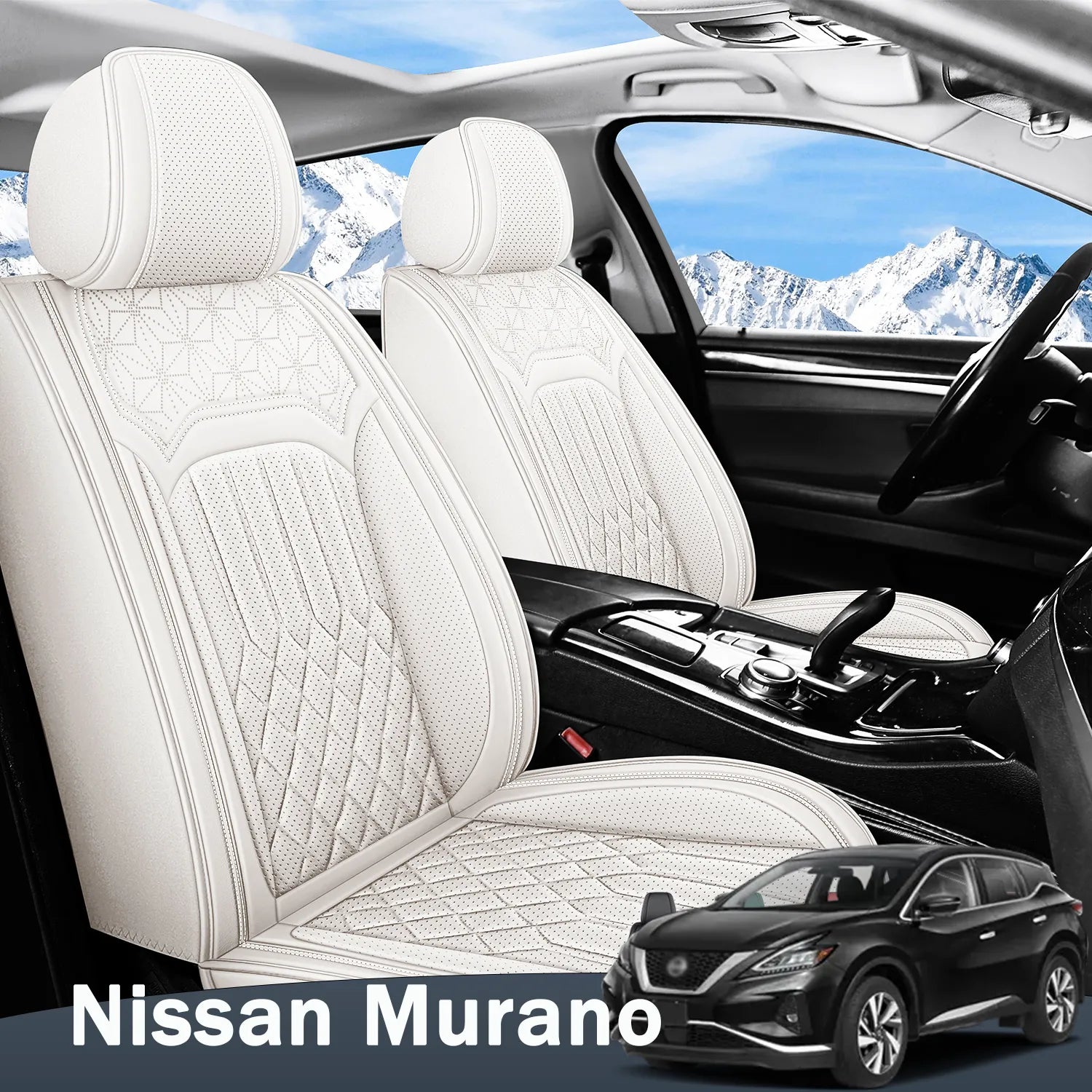 Premium Nappa Leather Seat Covers for Nissan Murano 2004-2026, Breathable & Comfortable for All-Season