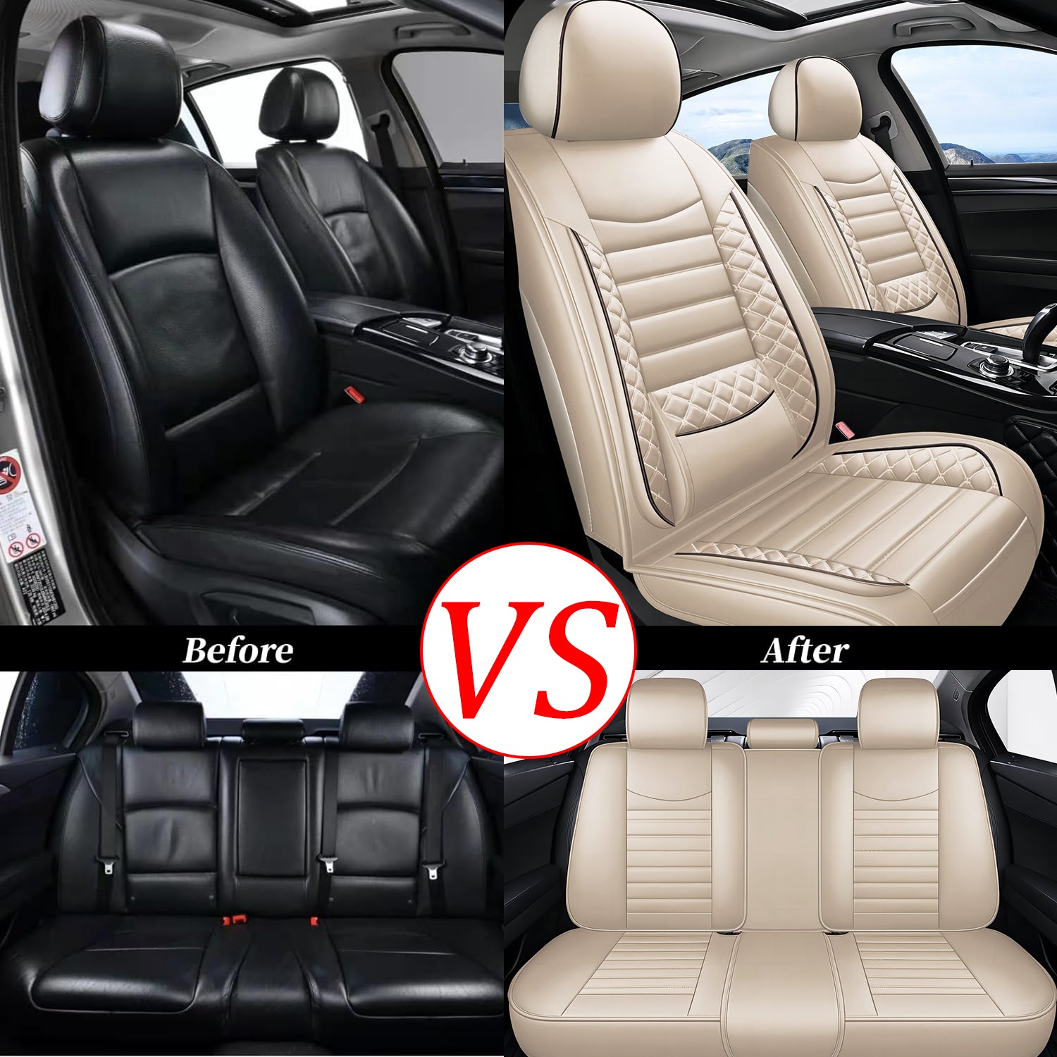 ITEYAO Honda CR-V Seat Covers 2023-2026, Premium Nappa Leather Waterproof, Scratch Resistant & Durable
