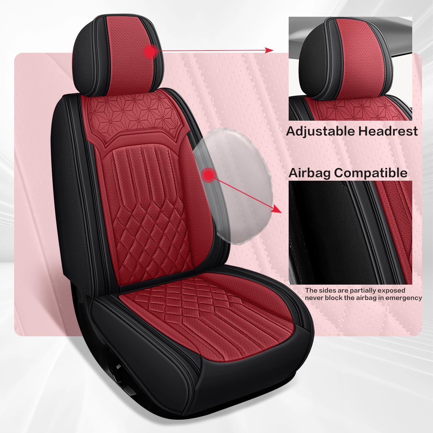 ITEYAO 2016-2026 Toyota RAV4 Seat Covers Full Set 5-Seats, Premium Nappa Leather Car Seat Covers Breathable All-Season