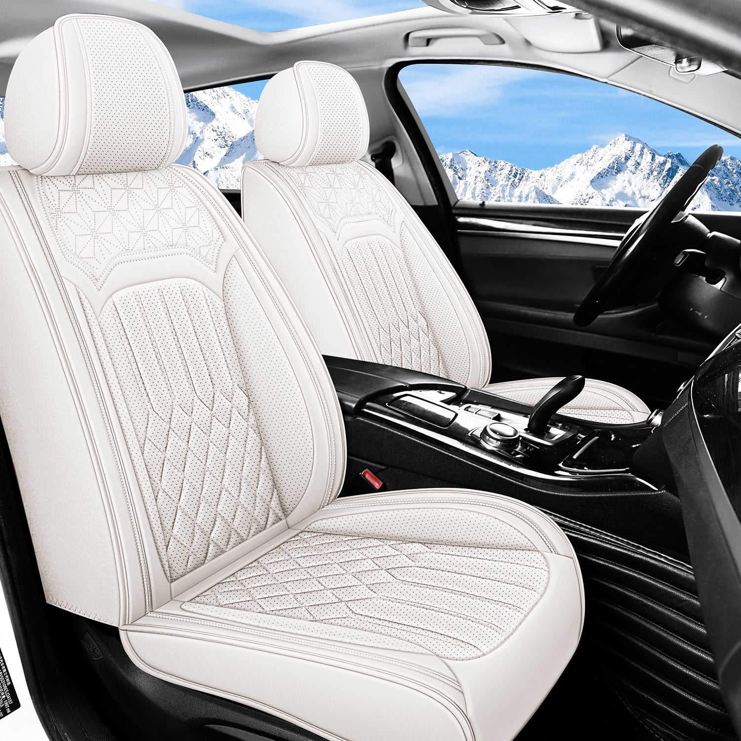 Premium Nappa Leather Seat Covers for Mercedes-Benz GLC 300 2016-2026, Breathable All-Season Comfort