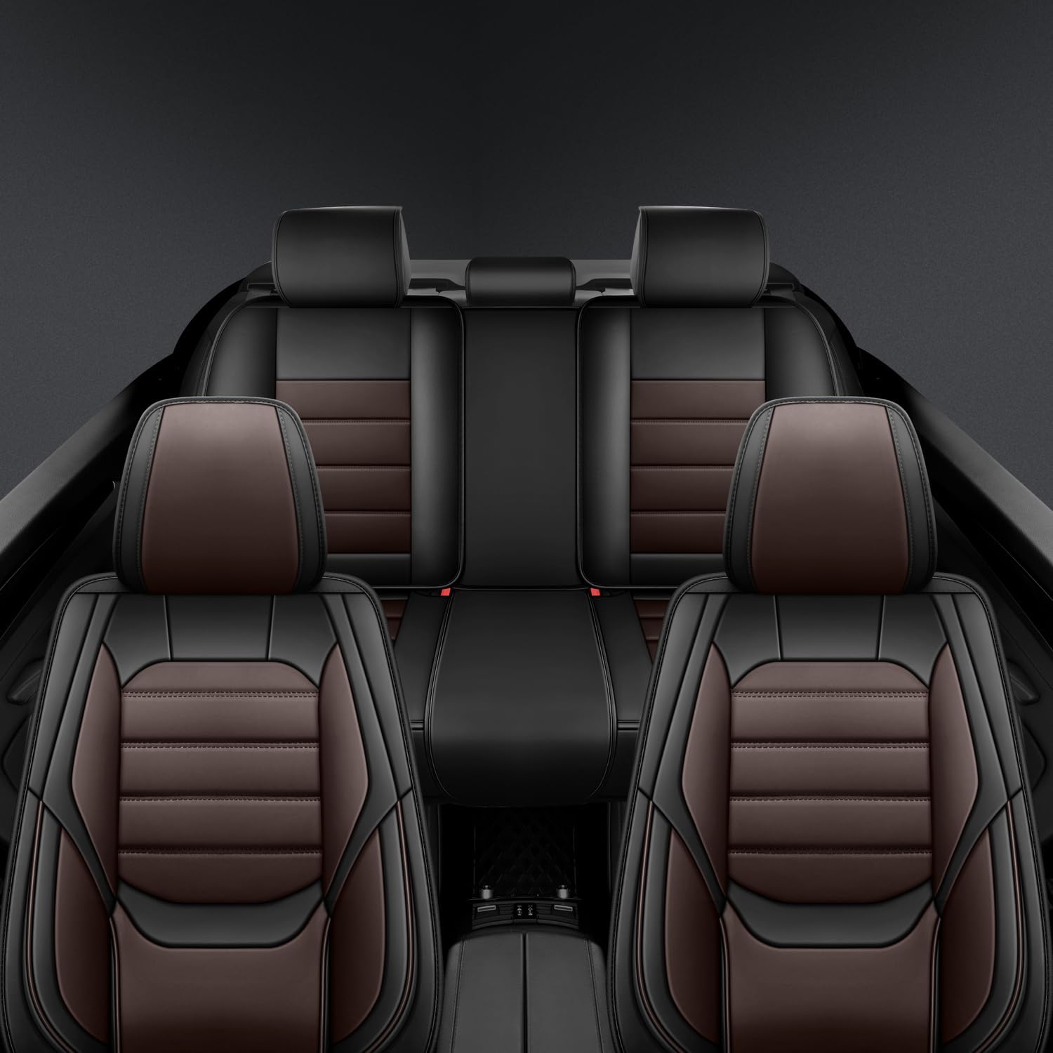 Waterproof Car Seat Covers, Premium Nappa Leather Scratch Resistant&Durable, Universal fit for most cars, Suvs, and Trucks.