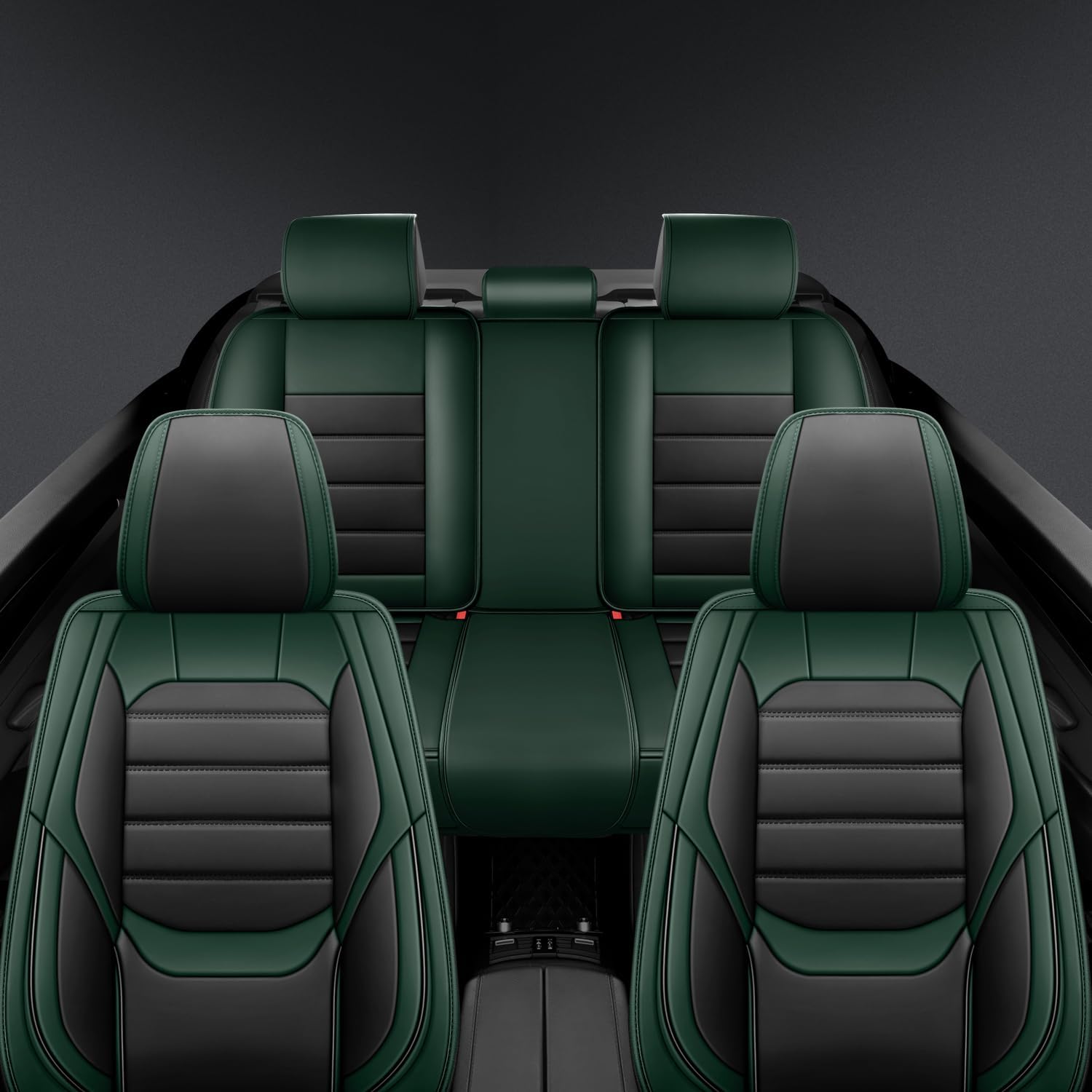 Waterproof Car Seat Covers, Premium Nappa Leather Scratch Resistant&Durable, Universal fit for most cars, Suvs, and Trucks.
