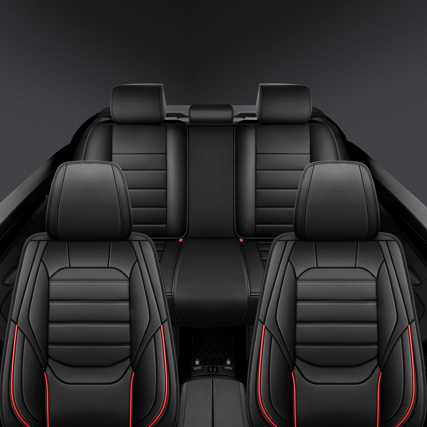 Waterproof Car Seat Covers, Premium Nappa Leather Scratch Resistant&Durable, Universal fit for most cars, Suvs, and Trucks.