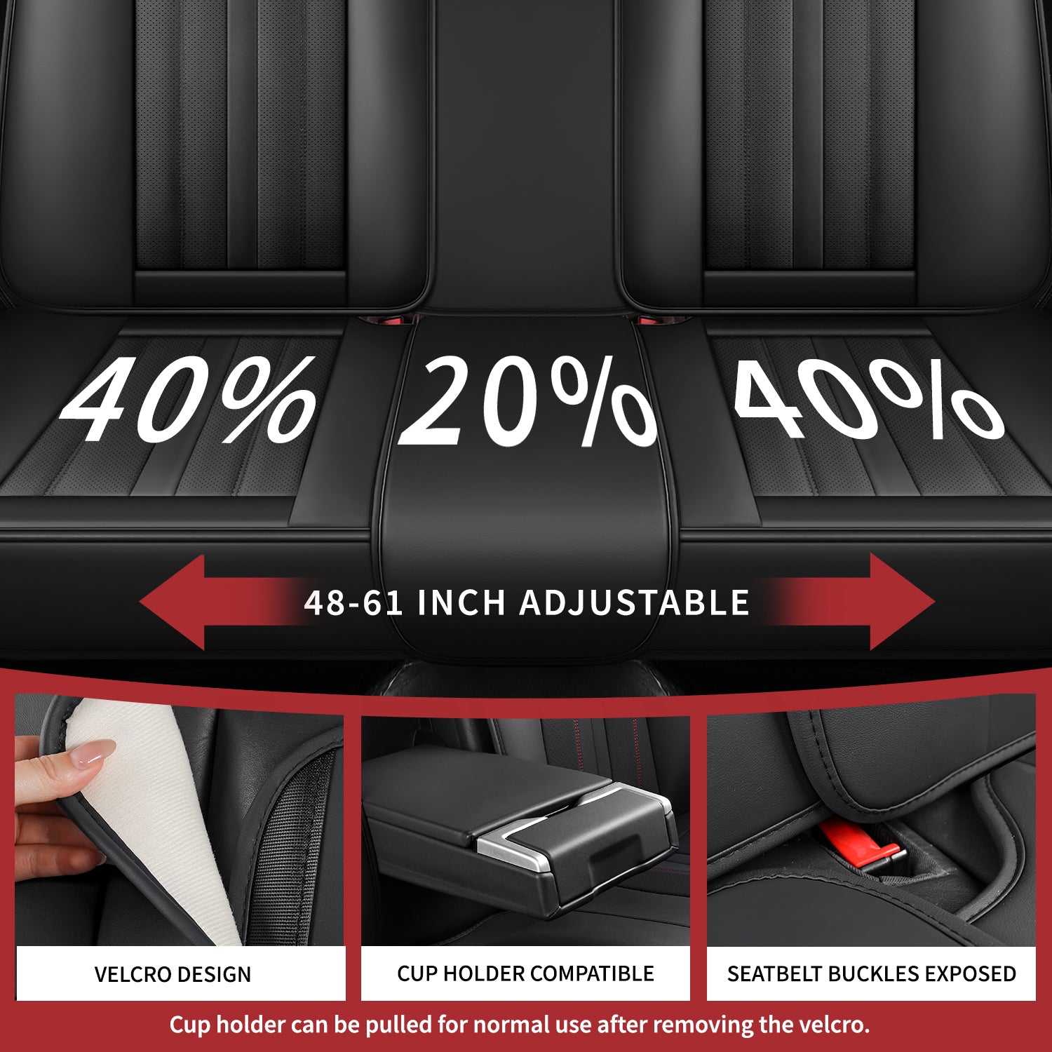 5-Seats ITEYAO Car Seat Covers Front and Rear Seat Full Set, Premium Faux Leather Automotive Seat Covers Breathable Comfortable All Season Use