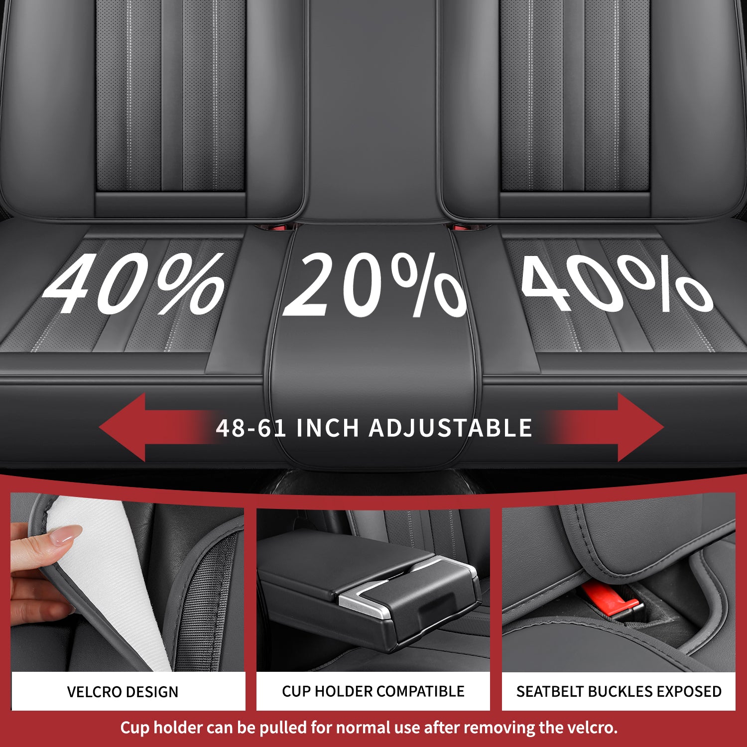 5-Seats ITEYAO Car Seat Covers Front and Rear Seat Full Set, Premium Faux Leather Automotive Seat Covers Breathable Comfortable All Season Use