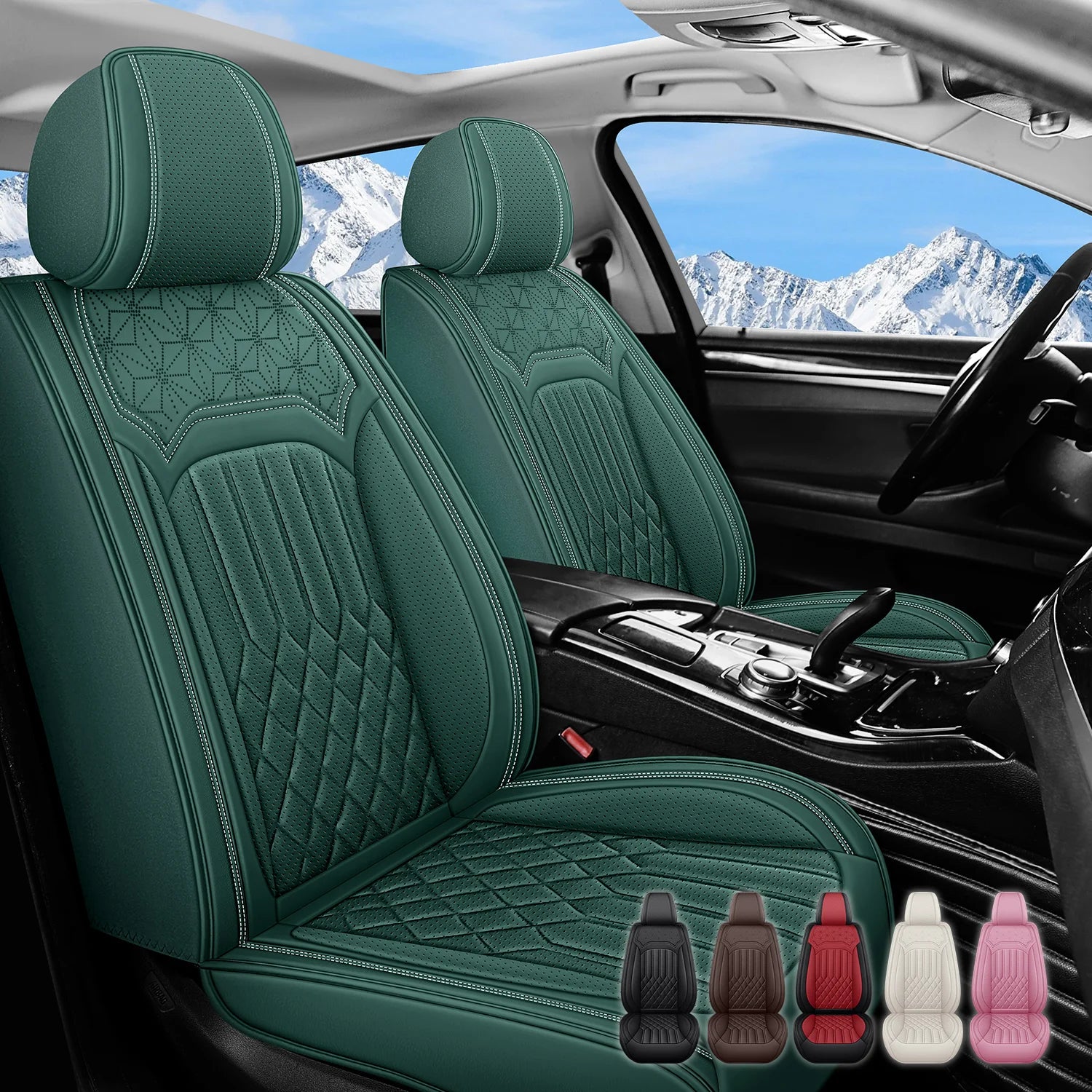Premium Nappa Leather Seat Covers for Ford Escape 2001-2026, Breathable & Comfortable for All-Season