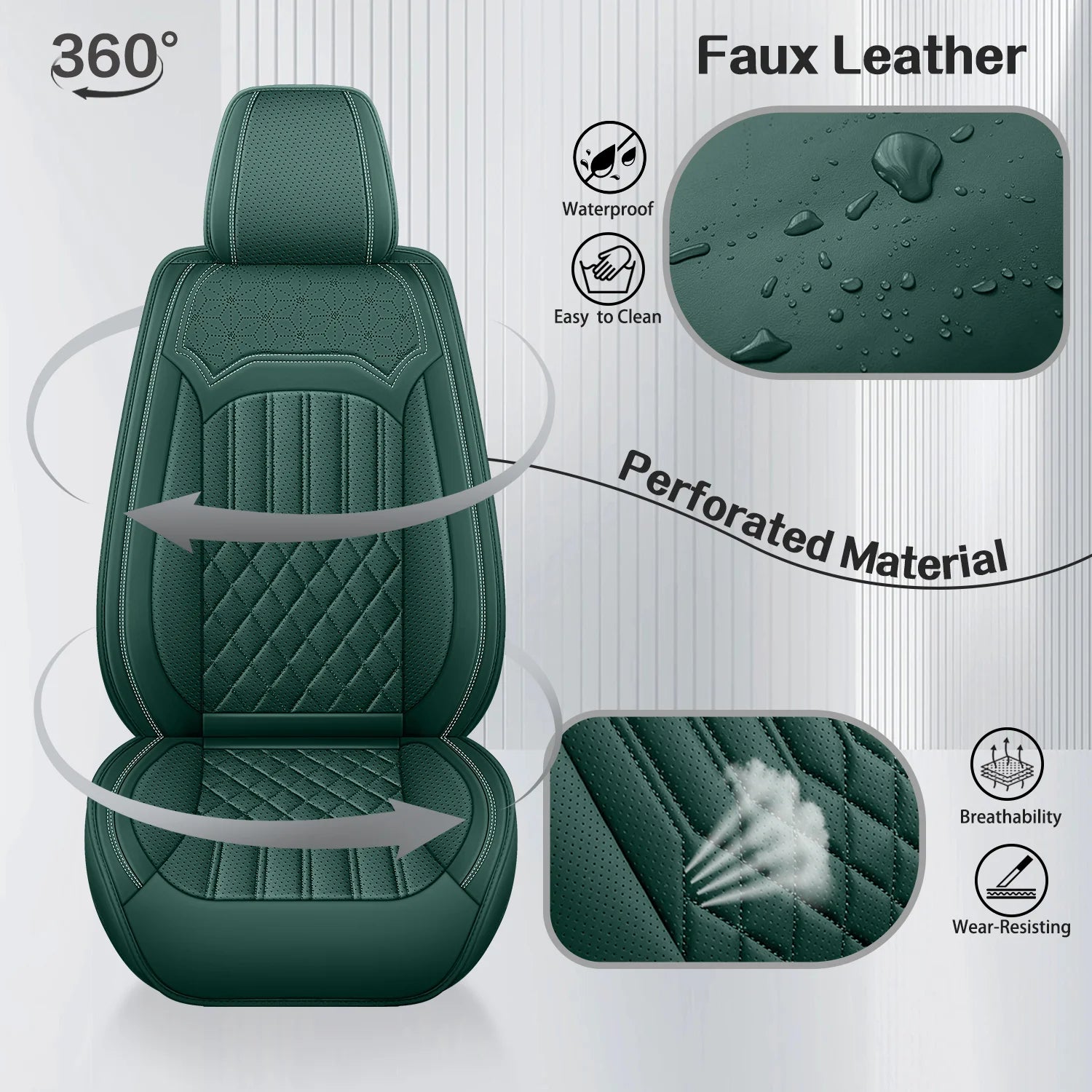 Premium Nappa Leather Seat Covers for Mazda 6 2003-2021, Breathable & Comfortable for All-Season