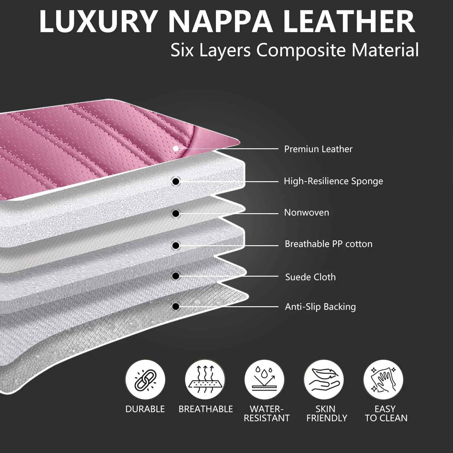 Premium Nappa Leather Seat Covers for Mazda 6 2003-2021, Breathable & Comfortable for All-Season