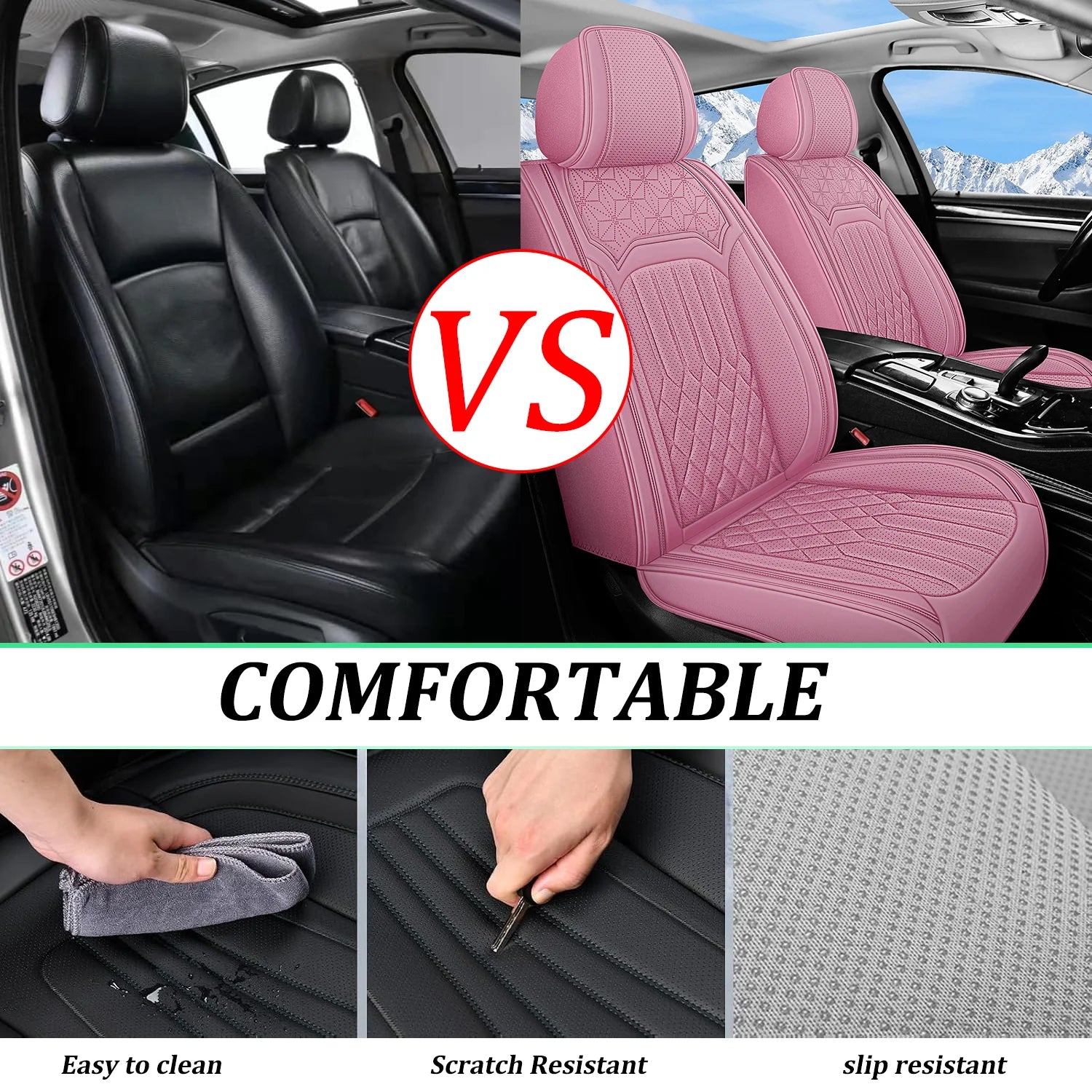 Premium Nappa Leather Seat Covers for Mazda 6 2003-2021, Breathable & Comfortable for All-Season