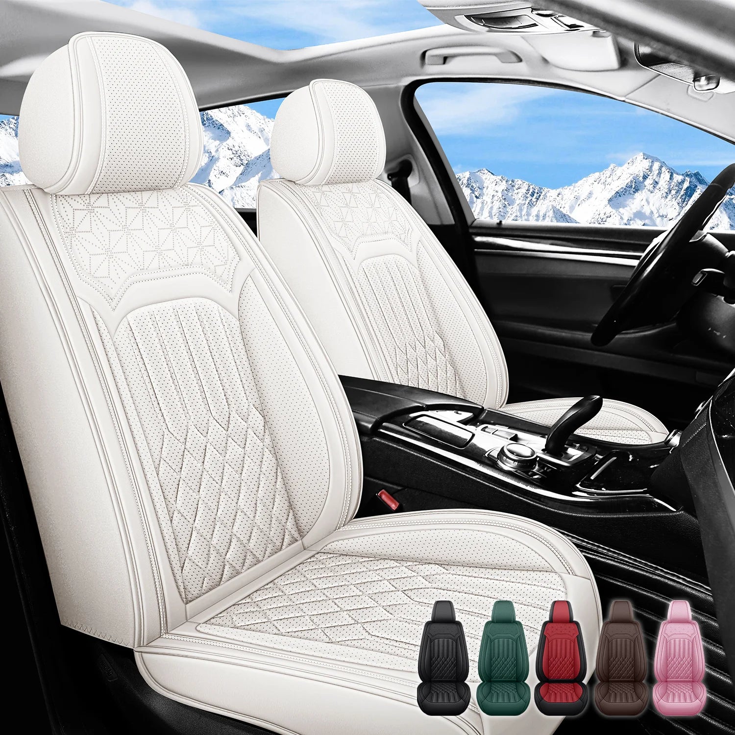 Premium Nappa Leather Seat Covers for Ford Escape 2001-2026, Breathable & Comfortable for All-Season