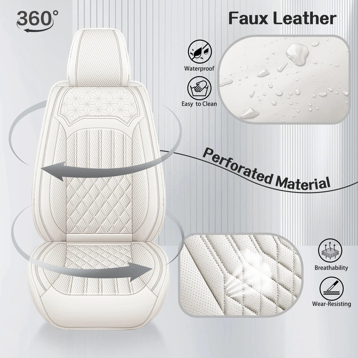 Premium Nappa Leather Seat Covers for Mazda 6 2003-2021, Breathable & Comfortable for All-Season